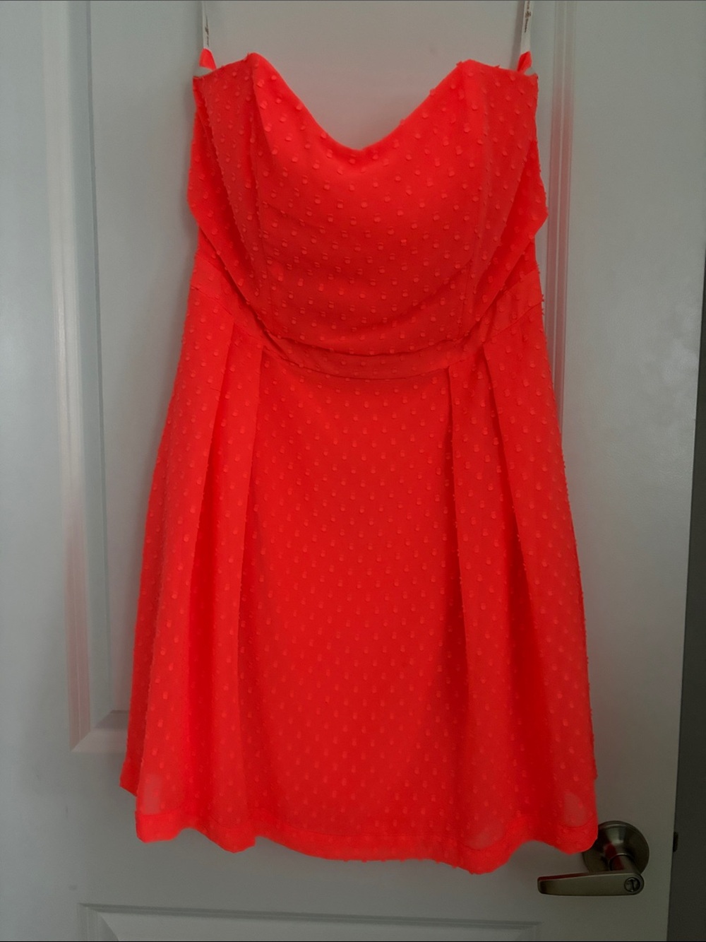 Women’s JB by Julie Brown Neon Coral Strapless Mini Dress size 10